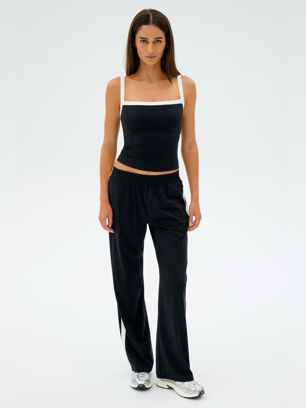 SPLITS59 Maxie Rigor Track Pant in BLACK/WHITE